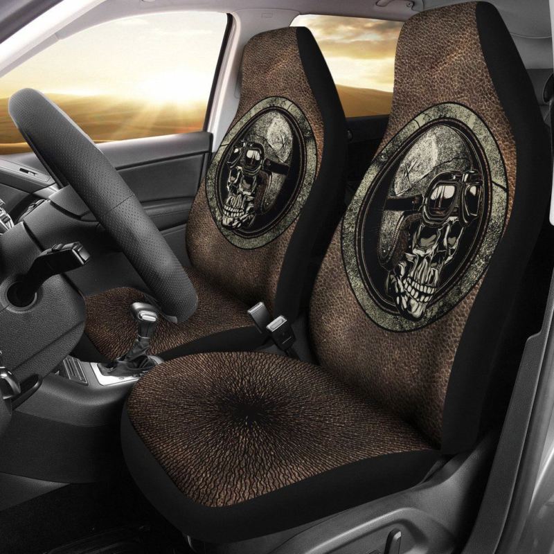 Motorcycle Skull Car Seat Cover