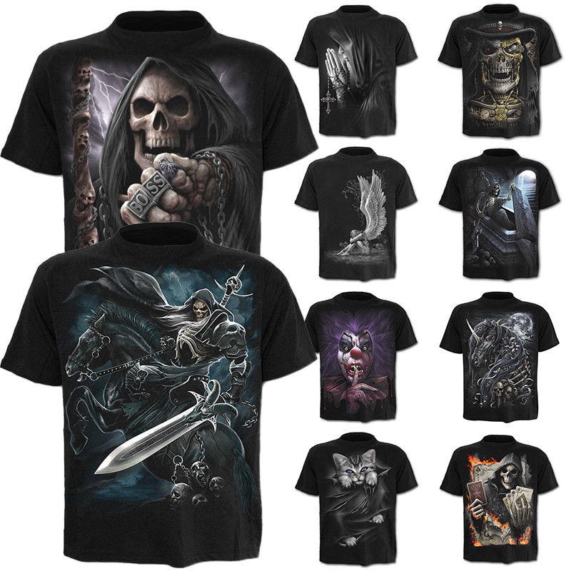 3D Print Funny Skull Men Women T Shirt