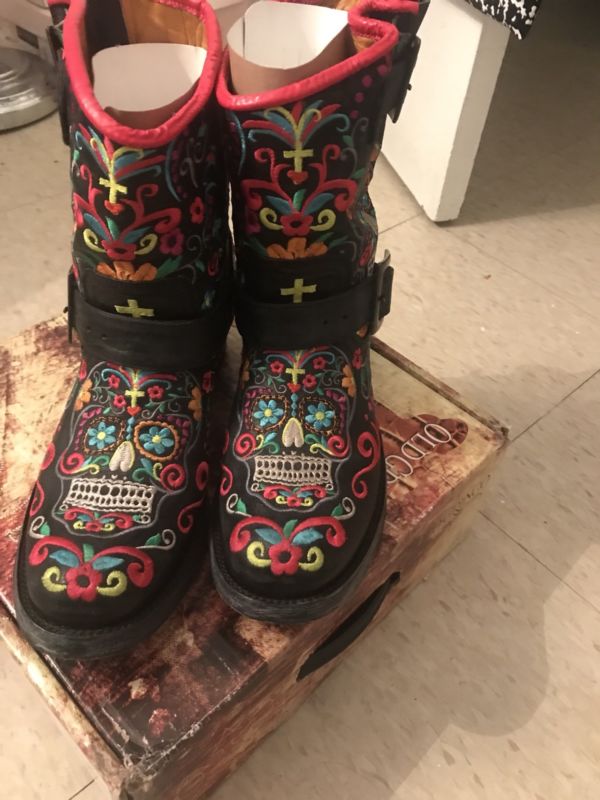 Old Gringo Klak Sugar Skull Boots Size 10
