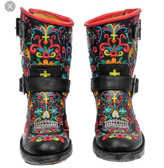 Old Gringo Klak Sugar Skull Boots Size 10