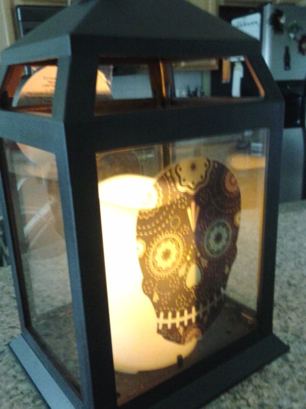 Sugar Skulls Day Of The Dead Party Set Wine, His & Hers Shot Glasses & Lantern