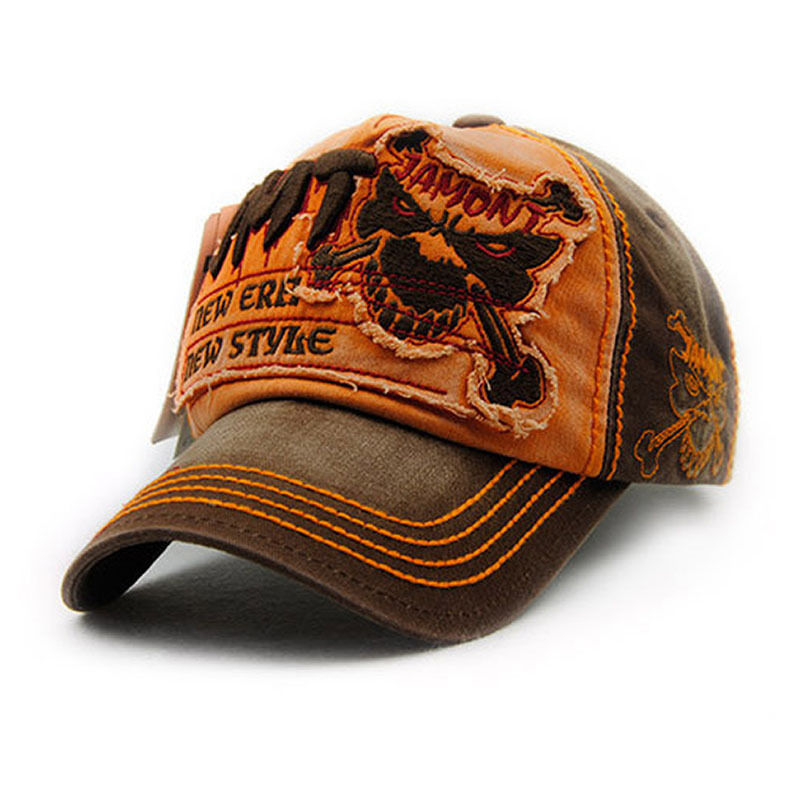 Men Women Black Baseball Cap Snapback Skull Hat Hip-Hop Adjustable Bboy Cap