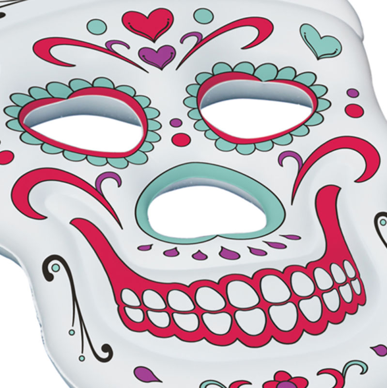 Swimline Giant Inflatable 62-Inch Sugar Skull Swimming Pool Island Raft
