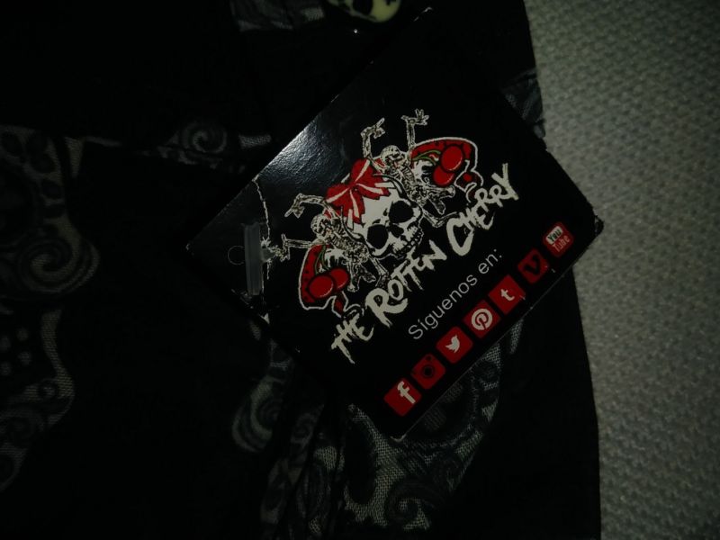 Women's Long Sleeve Sugar Skull Sheer Long Blouse Size S/M