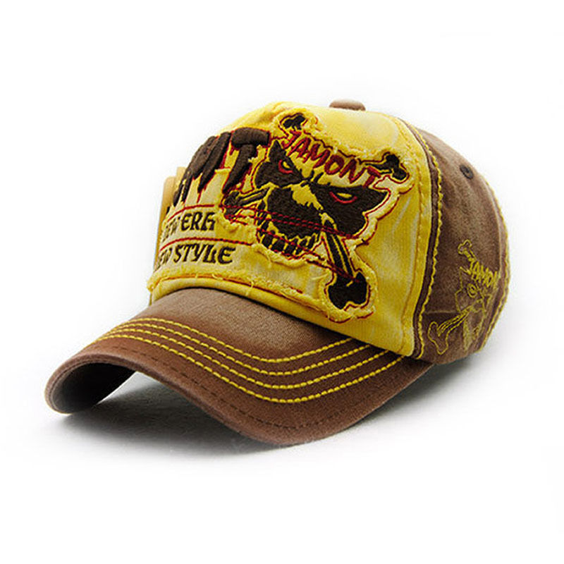 Men Women Black Baseball Cap Snapback Skull Hat Hip-Hop Adjustable Bboy Cap