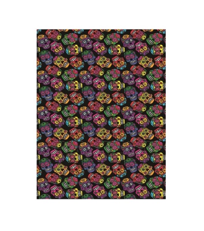 Sugar Skull Flower Day of Dead Stadium Picnic Camping Soft Throw Blanket Black
