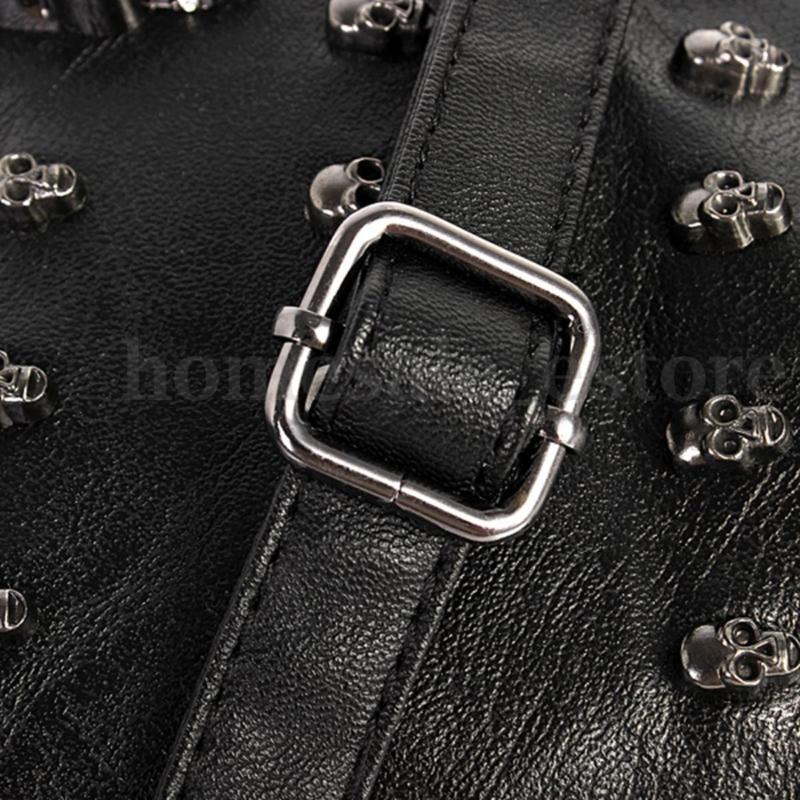 Fashion Women Skull Punk Leather Goth Tassel Messenger Shoulder Bag Tote Handbag