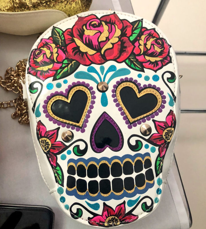 Crossbody bag Sugar Skull! Halloween!
