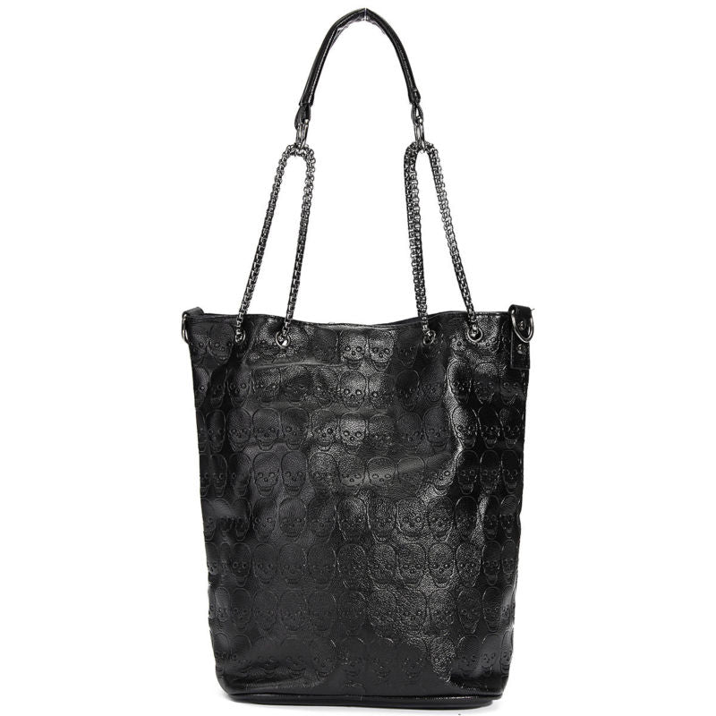 2pcs Fashion Women Leather Skull Handbag Shoulder Crossbody Messenger Bag Purse