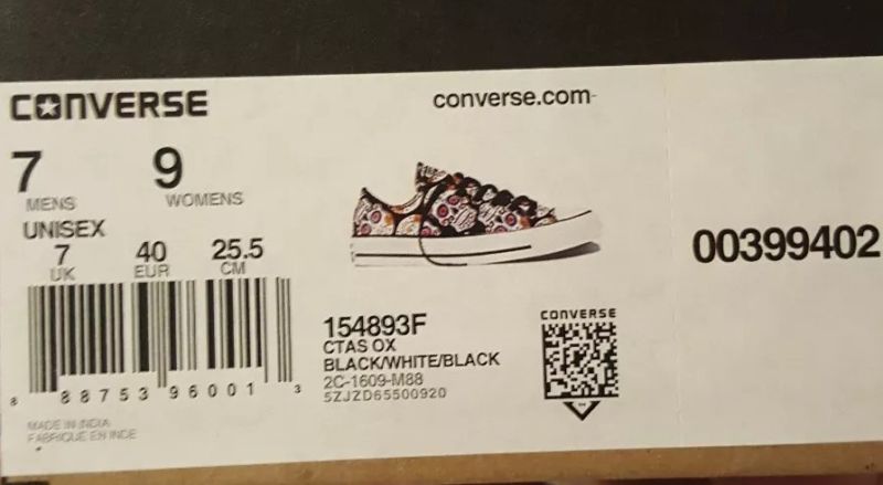NEW Converse Sugar Skulls Coco Dia De Los muertos US 9/UK 7/EU 39.5