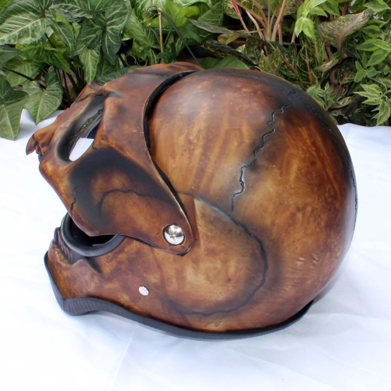 Skull Skeleton Visor Flip Up Motorcycle Helmet GHOST RIDER Full Face S - XXL