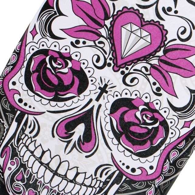 Sugar Skull Paisley Pink Bath Beach Pool Gift Towel Roses Diamonds NWT