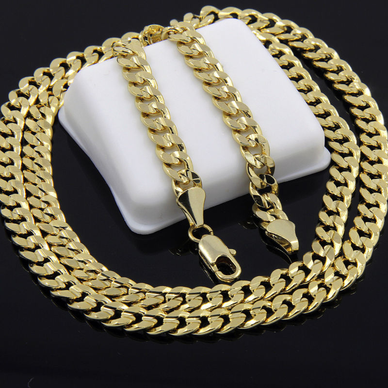 Men's Gold Plated King Head Skull Pendant 24" Cuban Chain Hip-Hop Necklace