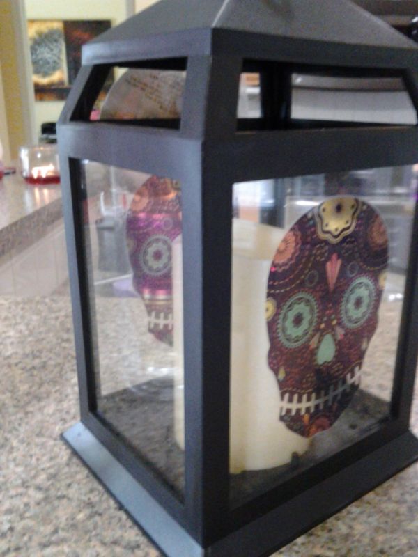 Sugar Skulls Day Of The Dead Party Set Wine, His & Hers Shot Glasses & Lantern