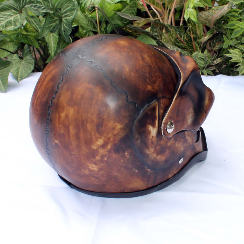 Skull Skeleton Visor Flip Up Motorcycle Helmet GHOST RIDER Full Face S - XXL