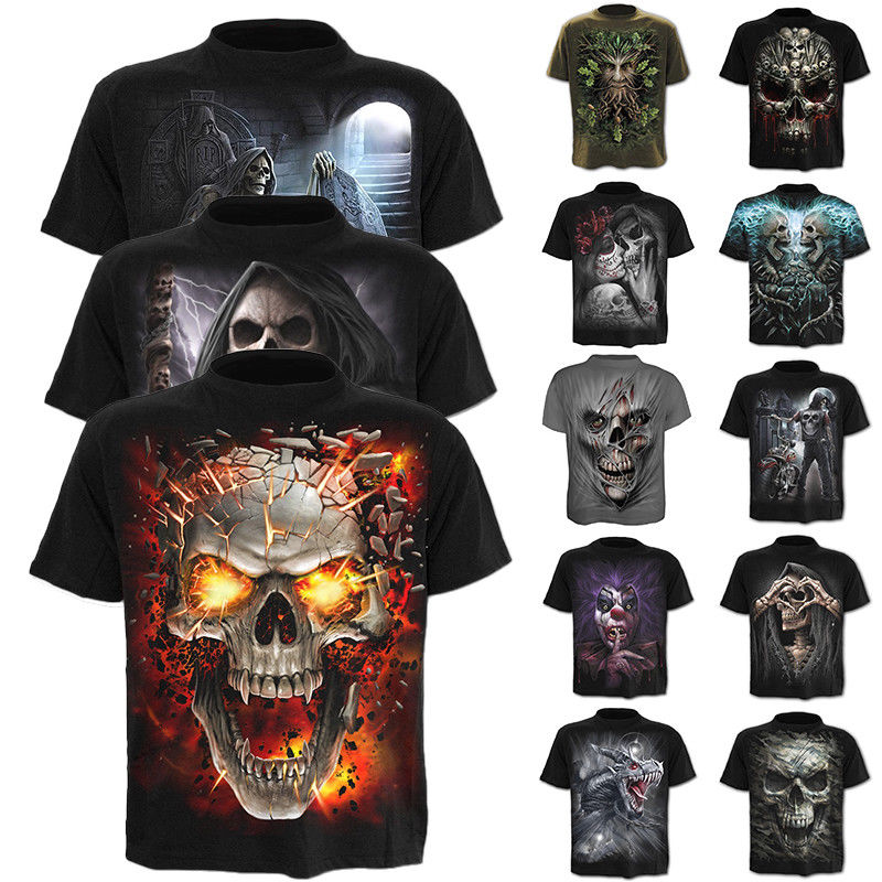 3D Print Funny Skull Men Women T Shirt
