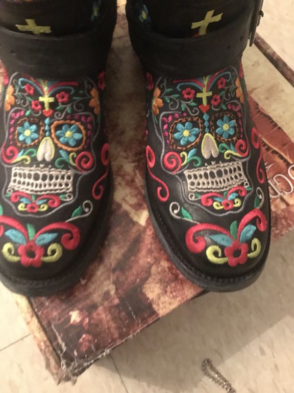 Old Gringo Klak Sugar Skull Boots Size 10