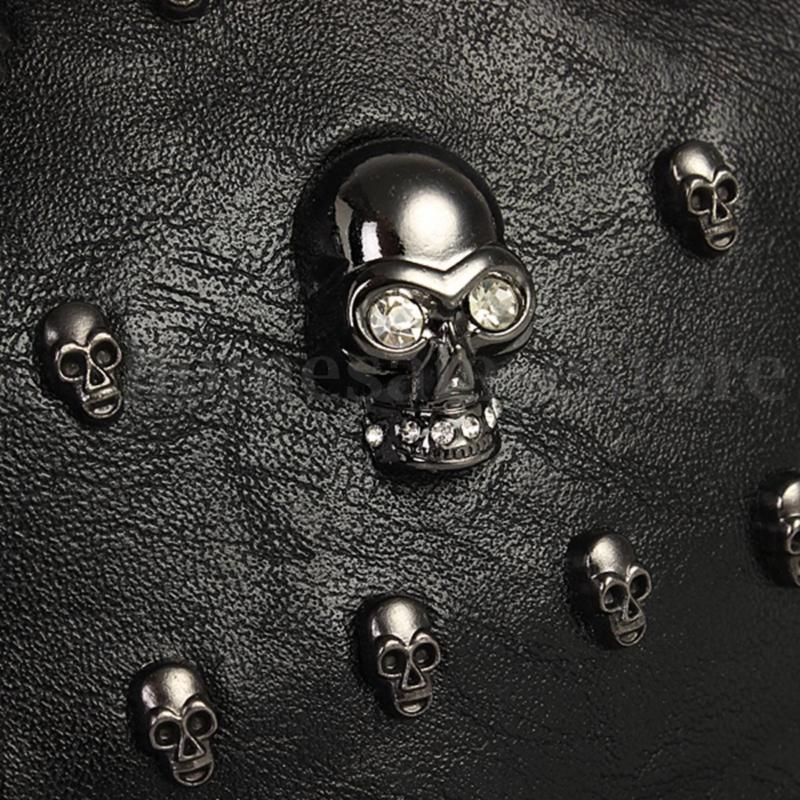 Fashion Women Skull Punk Leather Goth Tassel Messenger Shoulder Bag Tote Handbag