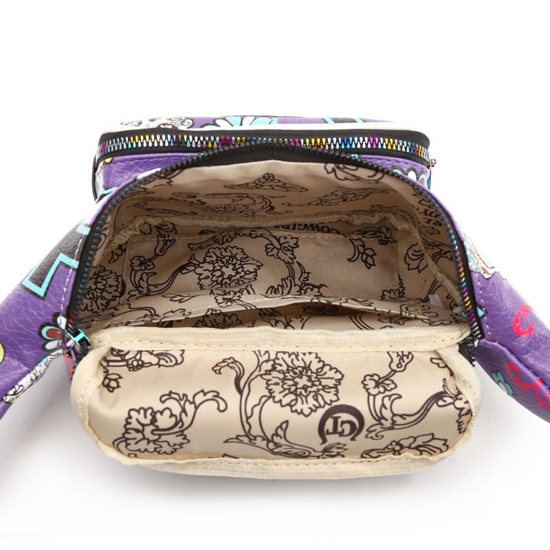 Sugar Skull Fanny Pack Day of the Dead Running Waist Bag Fashion Calavera Purse