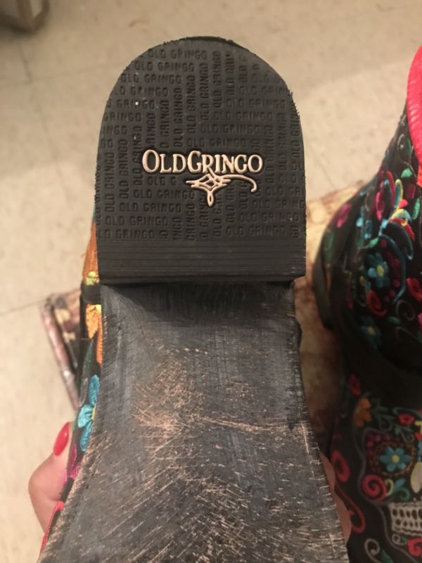 Old Gringo Klak Sugar Skull Boots Size 10