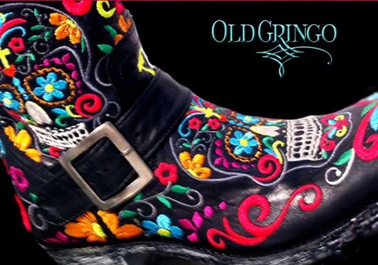Old Gringo Klak Sugar Skull Boots Size 10
