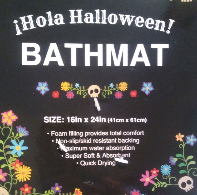 Dia De Los Muertos Sugar Skull Bathmat
