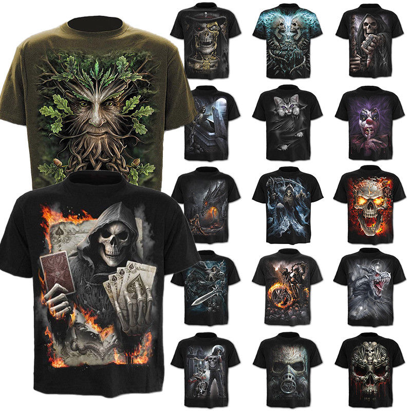 3D Print Funny Skull Men Women T Shirt