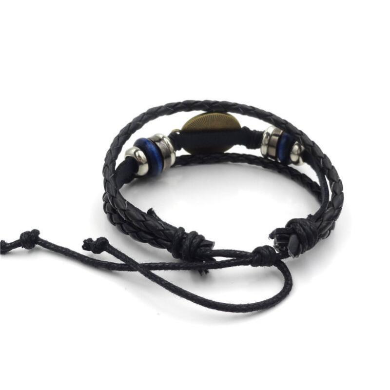 Black Sugar Skull Neon Glass Cabochon Bracelets.