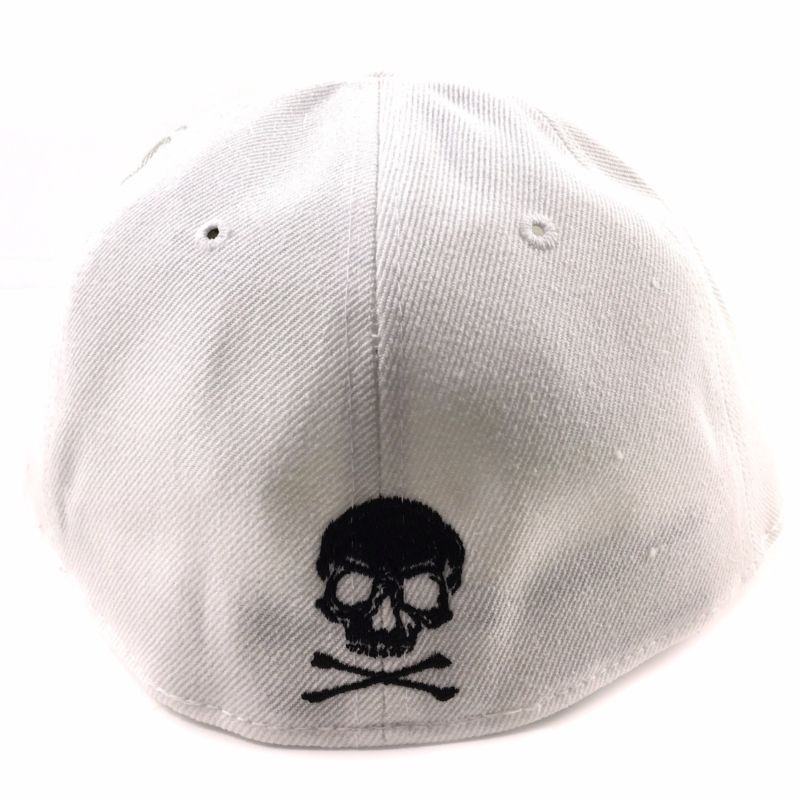 Bling Sugar Skull Dragon Embroidered Flat Fitted Sport Hat Cap Bill Red White