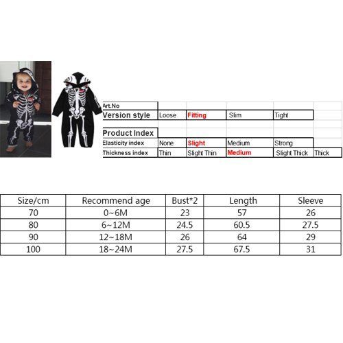 Newborn Kids Baby Girls Boys Romper Skull Hooded Bodysuit Jumpsuit Outfits 0-24M