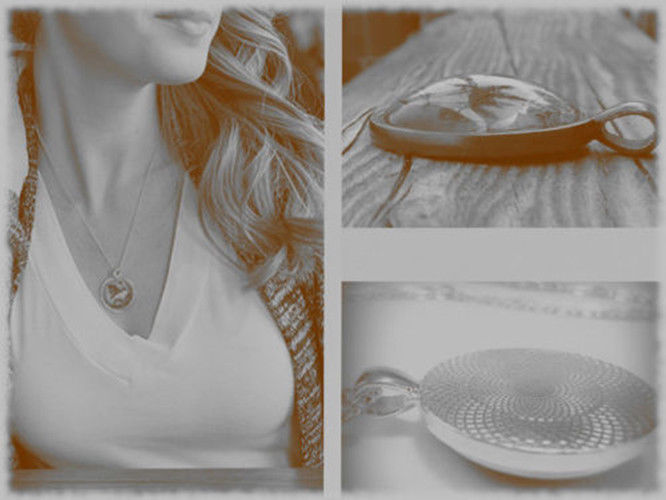 NEW Handmade pink sugar skull Hollow Moon Pendant Silver Necklace