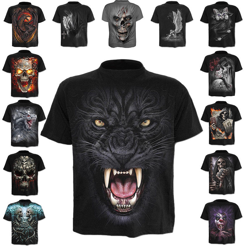 3D Print Funny Skull Men Women T Shirt