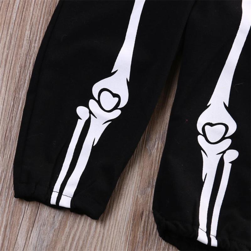 Newborn Kids Baby Girls Boys Romper Skull Hooded Bodysuit Jumpsuit Outfits 0-24M