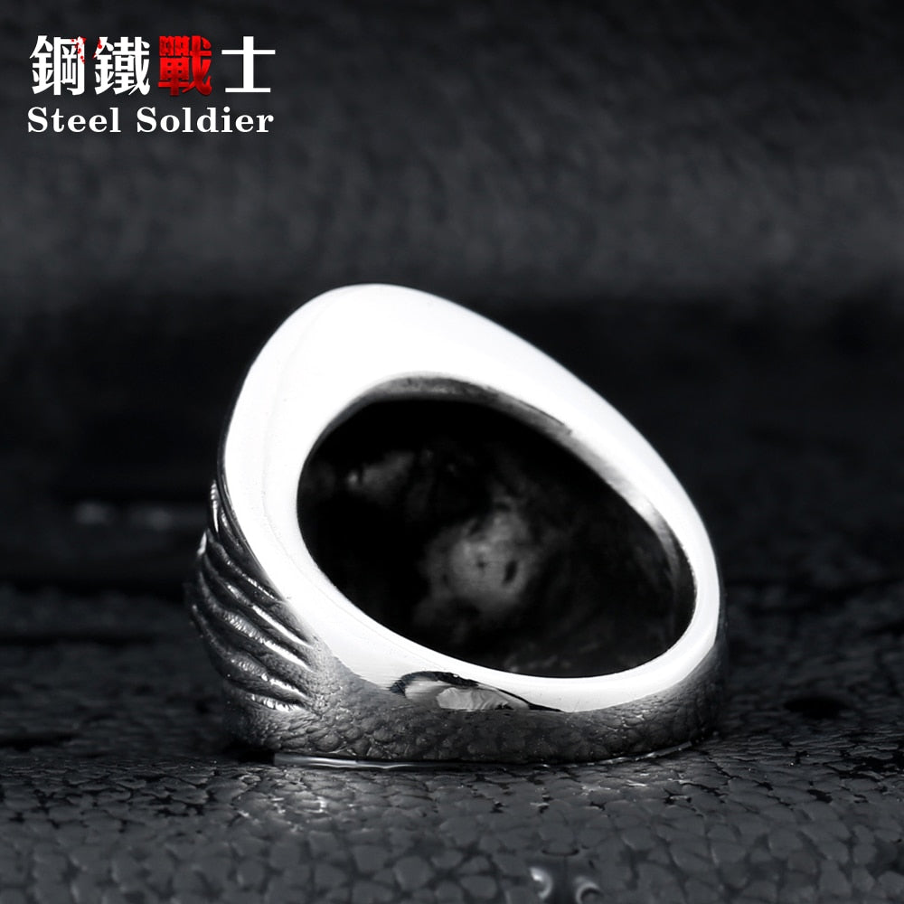 good detail the death skull vintage ring for man stainless steel movie style hot sale skull jewelry