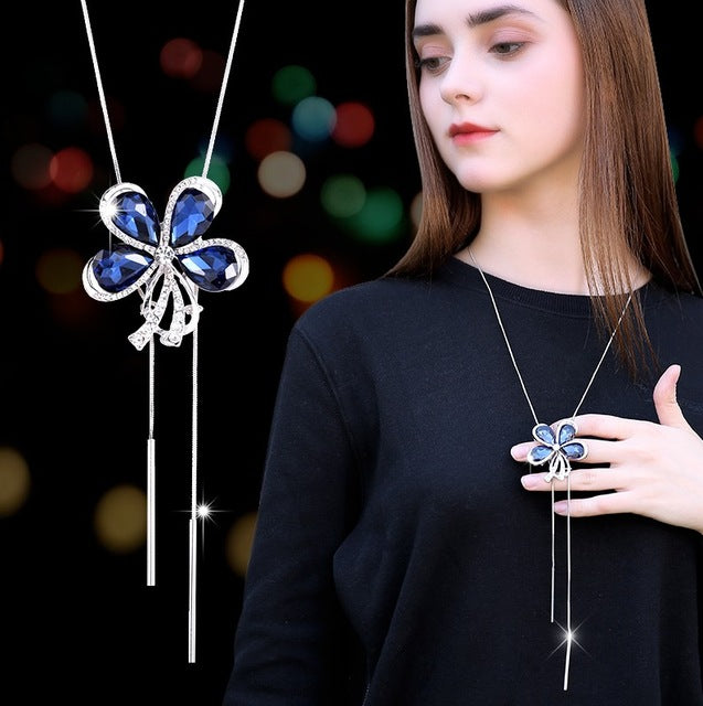 Imitation Pearl Necklaces Retro Hot Popular Vintage Leaf Pearl Collar Statement Necklace Long Jewelry For Women