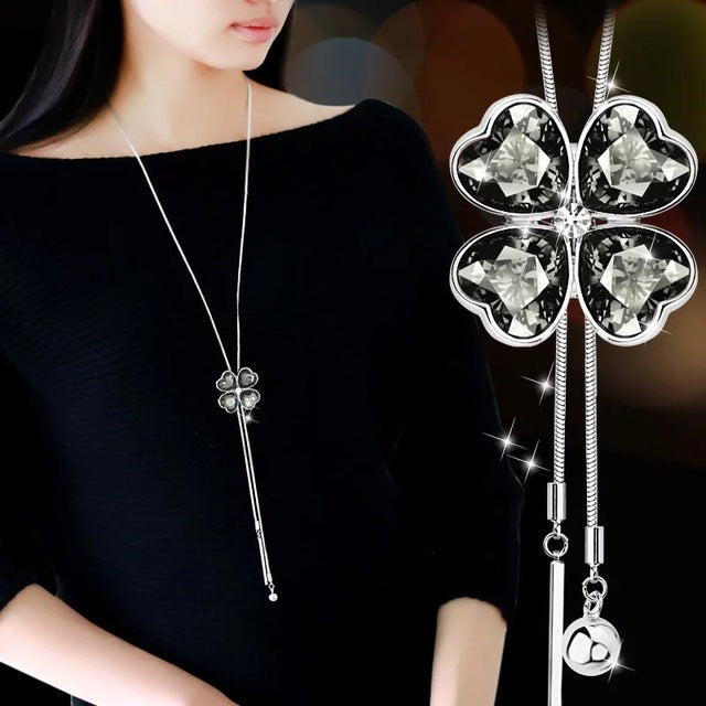 Imitation Pearl Necklaces Retro Hot Popular Vintage Leaf Pearl Collar Statement Necklace Long Jewelry For Women