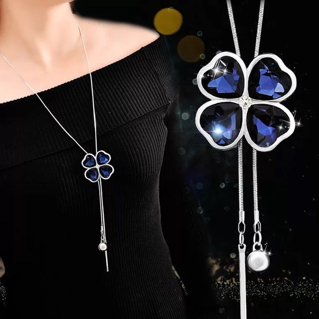 Imitation Pearl Necklaces Retro Hot Popular Vintage Leaf Pearl Collar Statement Necklace Long Jewelry For Women