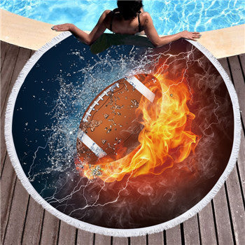 Microfiber Round Large Beach Towel Yoga Mat Tassel Toalla Blanket Nightmare 3d Sugar Skull Printed Big Bath Towel Tapestry
