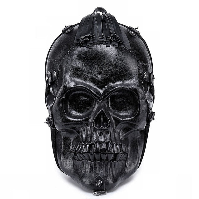 3D Funny Skeleton Head Black Shoulder Crossbones Messenger