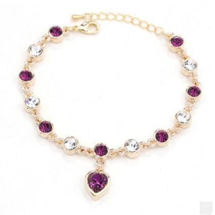 Fashion Bracelet Hot Wedding Female Heart Crystal Bracelets For Women Luxury Temperament Silver-Color Fine Jewelry Gift