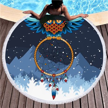 Microfiber Round Large Beach Towel Yoga Mat Tassel Toalla Blanket Nightmare 3d Sugar Skull Printed Big Bath Towel Tapestry