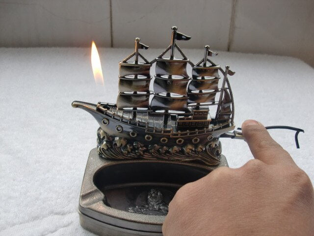 ASHTRAY WITH LIGHTER flame.Arts and crafts gift ideas for friends birthday|ashtray metal