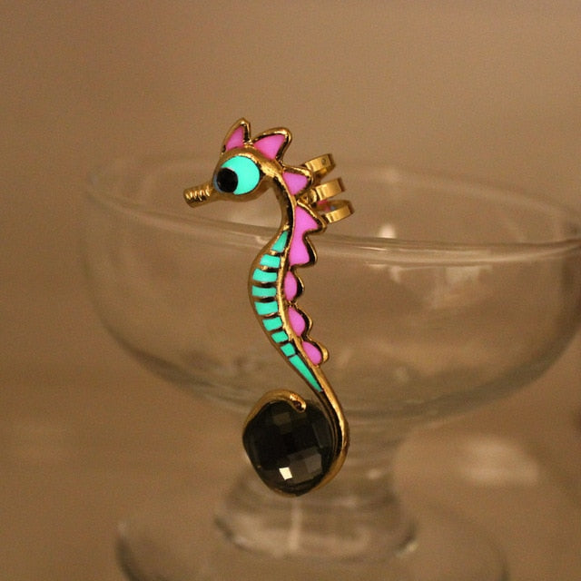 New Arrival The seahorse Ear Cuff Ear Cuff GLOW in the DARK Sea horse