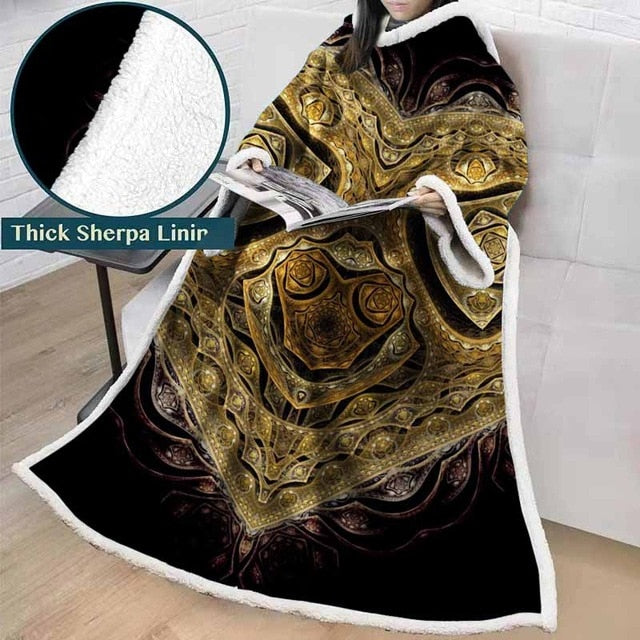 3D Printed Hot Stamping Sugar Skull Throw Blanket