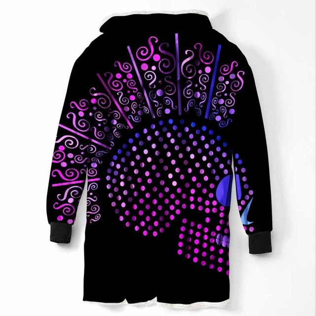 Fashion Cool Sugar Skull Hooded Blanket