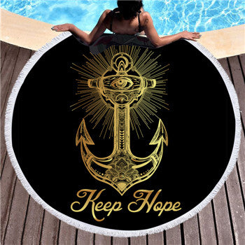 Microfiber Round Large Beach Towel Yoga Mat Tassel Toalla Blanket Nightmare 3d Sugar Skull Printed Big Bath Towel Tapestry