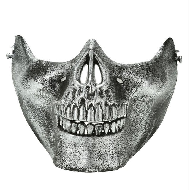 Minch 1 pc Scary Skull Skeleton Mask Halloween Costume Half Face Masks for Party