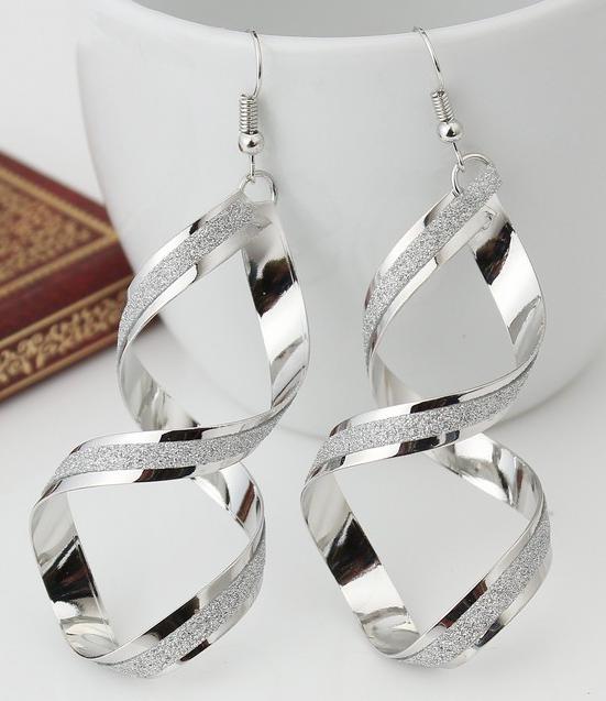 New Retro European And American Big Rock And Roll Out Exaggerated Matte Cross Earrings Earrings For Women Jewelry