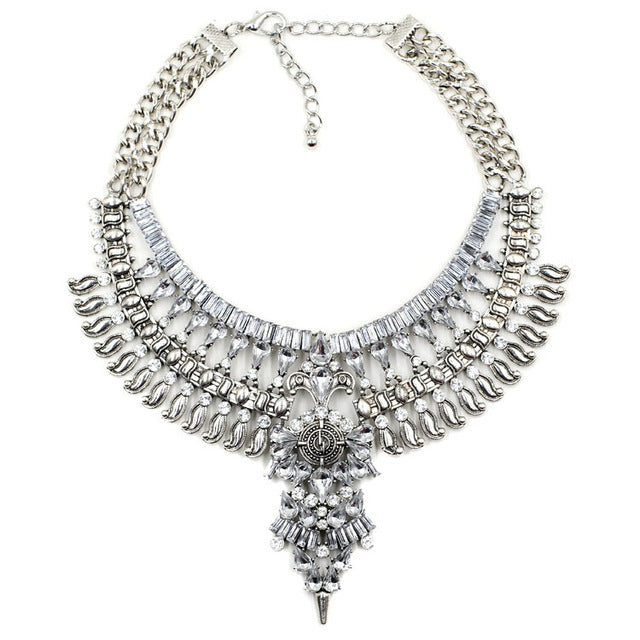 New Fashion Vintage Necklaces & Pendants Big Collar Necklace Gold Necklace Crystal Jewelry Statement Necklace N2202