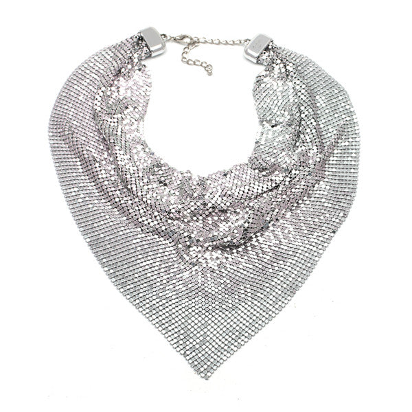 Matel Statement Jewelry Bib Collar Chokers Necklace For Women Trendy Punk Maxi Necklace Bohemian Necklace F1209